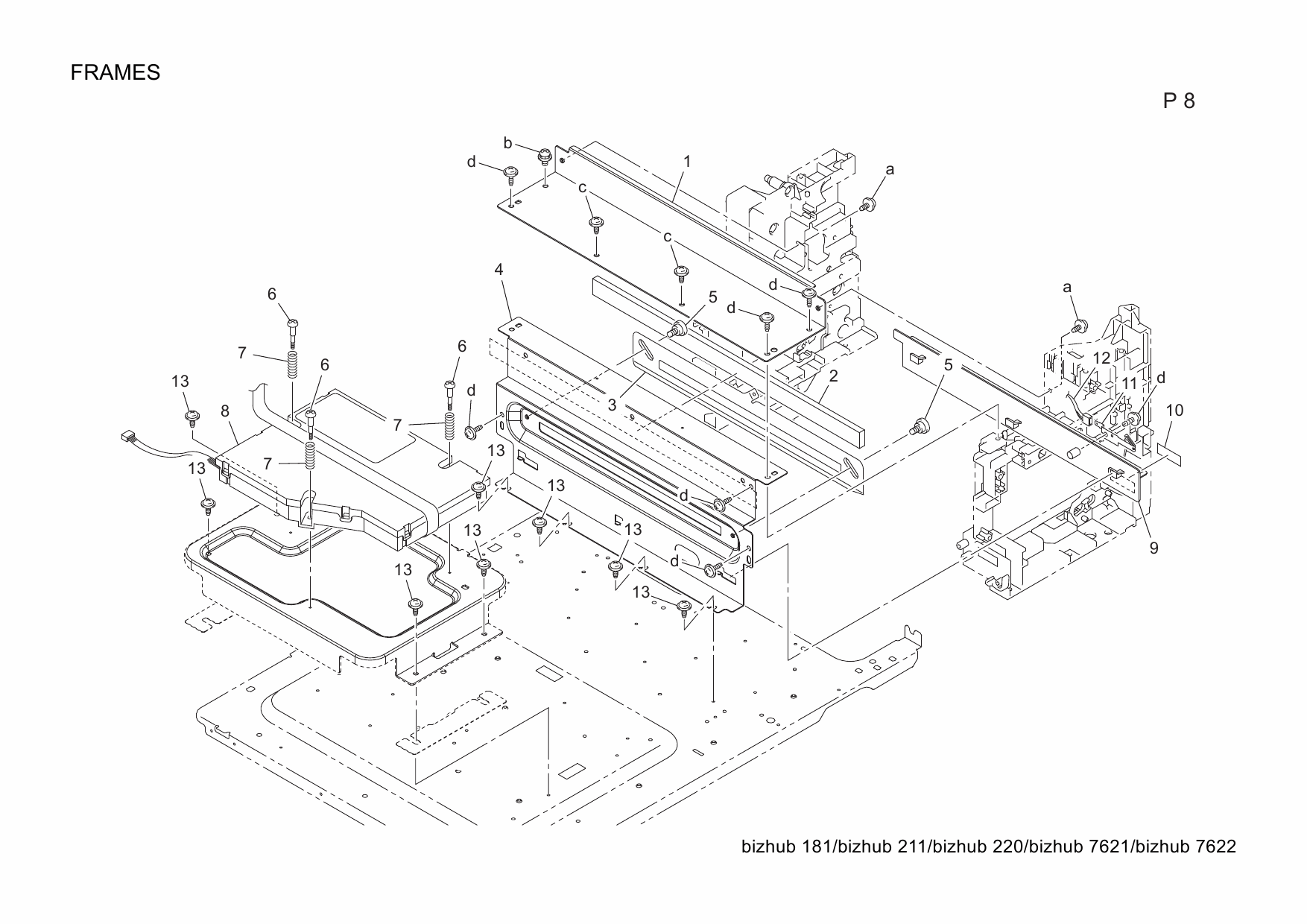 Konica-Minolta bizhub 181 211 220 7621 7622 Parts Manual-3